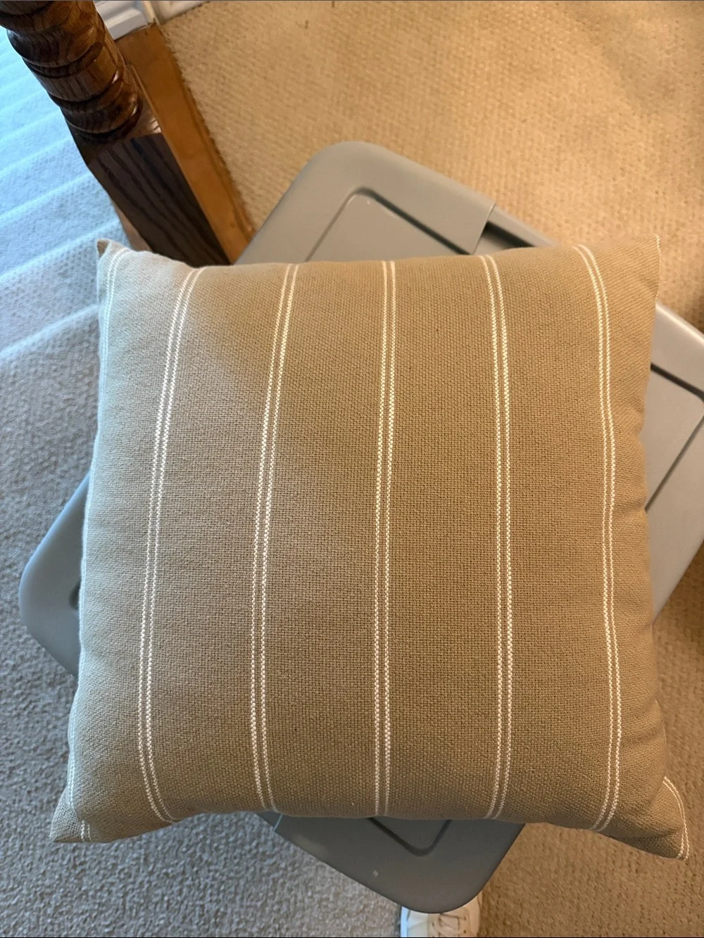 Target Tan Stripe Decorative Accent Pillow
